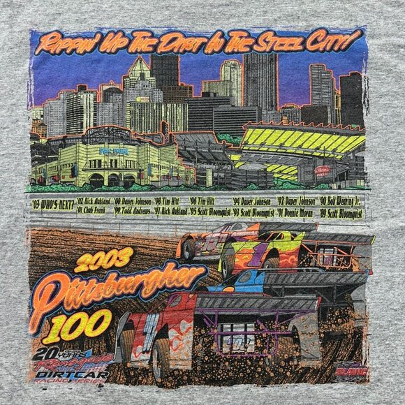 Vintage Pittsburgher 100 Graphic Tee Mens 2XL XXL Dirt Track Racing Pittsburgh - Picture 4 of 10